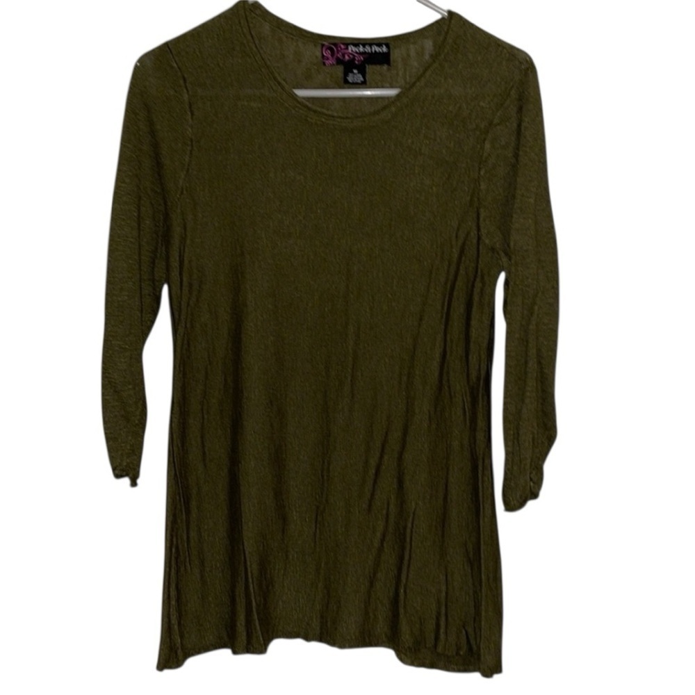 🌺PECK & PECK OLIVE BLOUSE